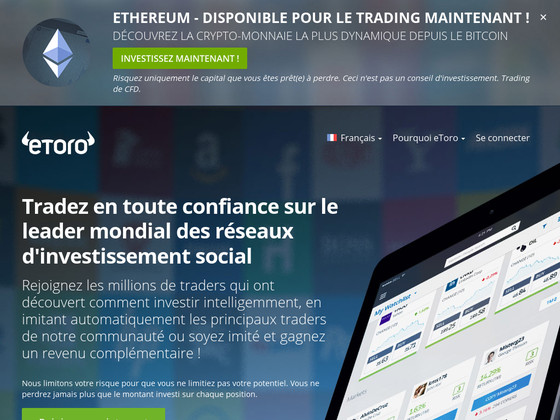 Site web eToro