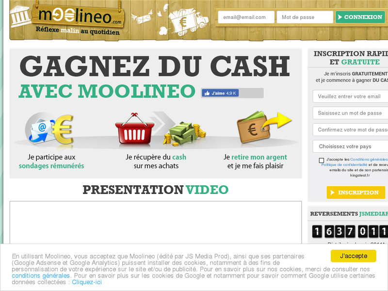 Site web Moolineo