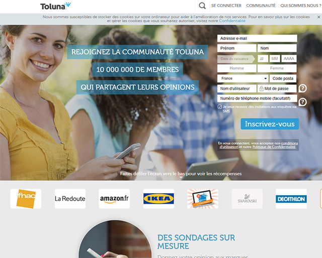 Site web Toluna